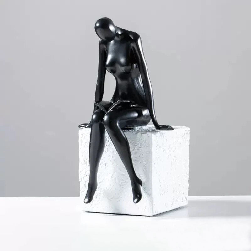 Woman Statue <br/> Contemporary Seated