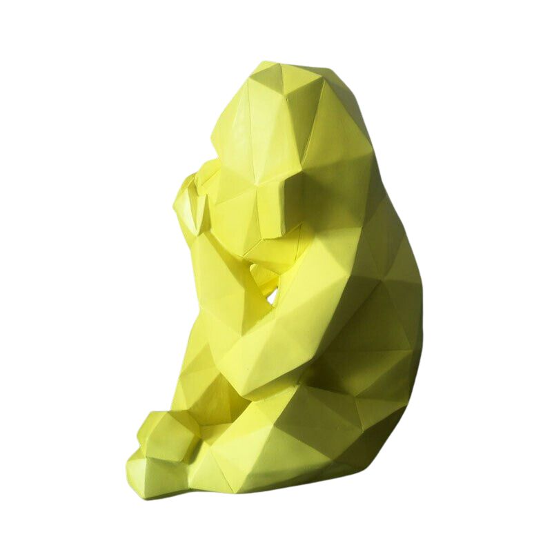 Origami Gorilla Statue, Outdoor, 23 cm