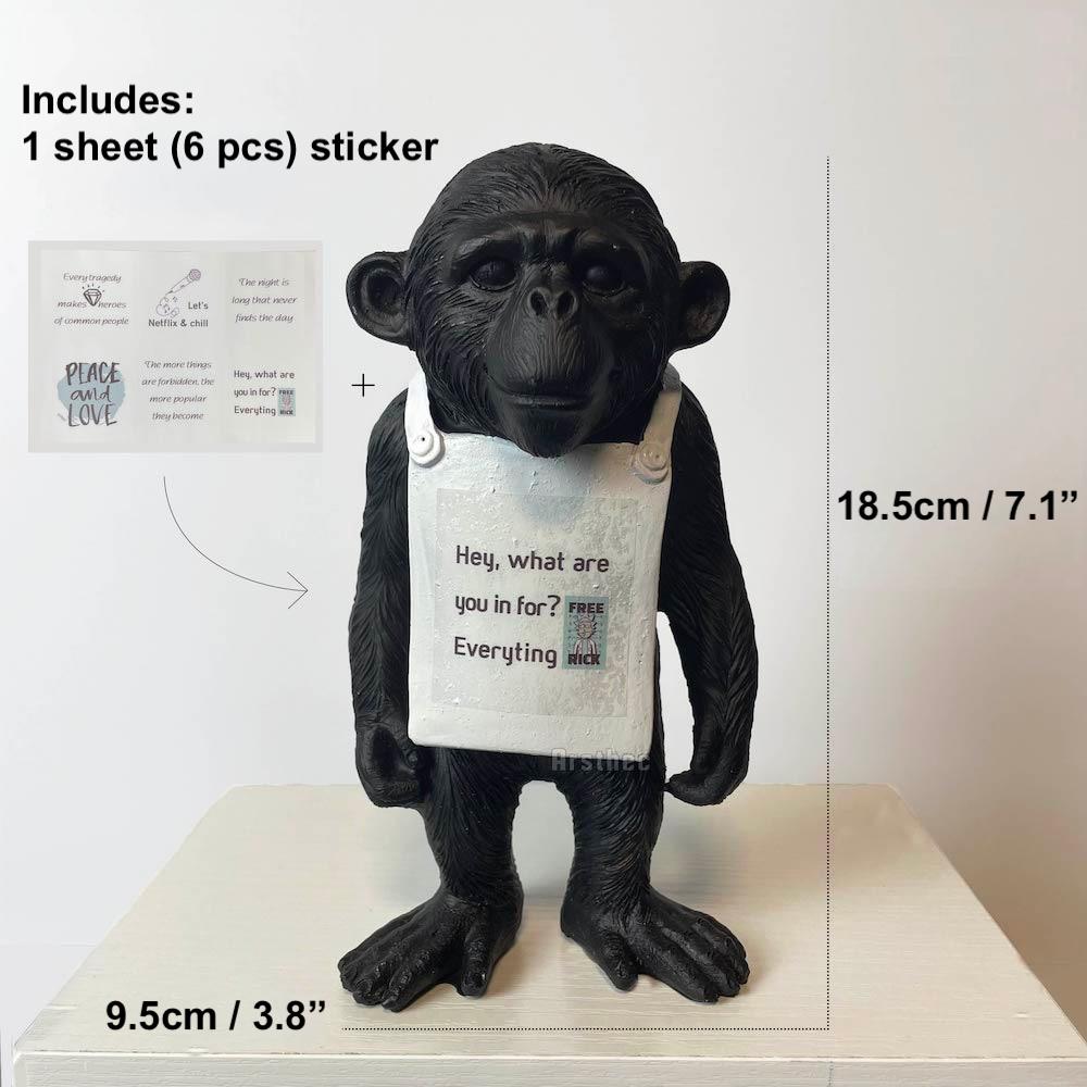 Banksy Monkey Street Art Sculpture