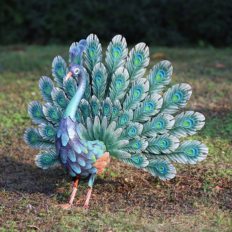 Metal Peacock Statue 81 cm