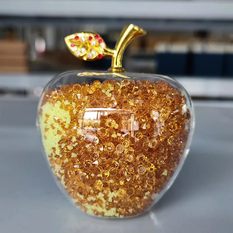 Handmade Crystal Apple Figurine