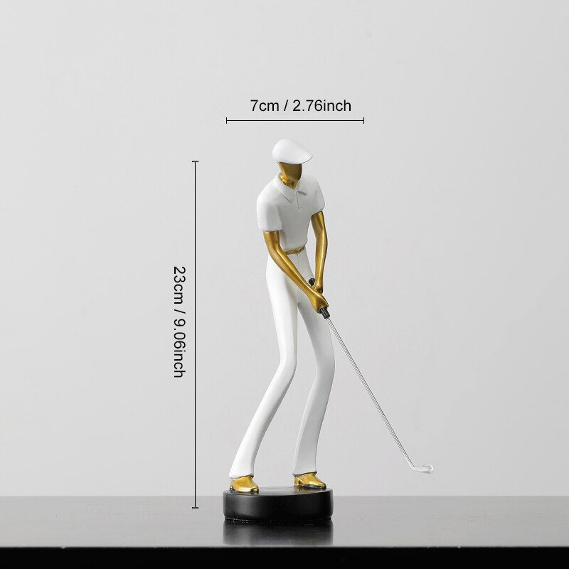 Abstract Golfer figurines