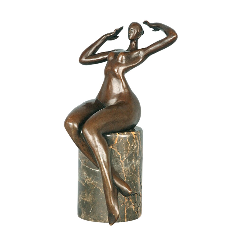 Bronze Woman Sculpture <br/> Voluptuous 23 cm