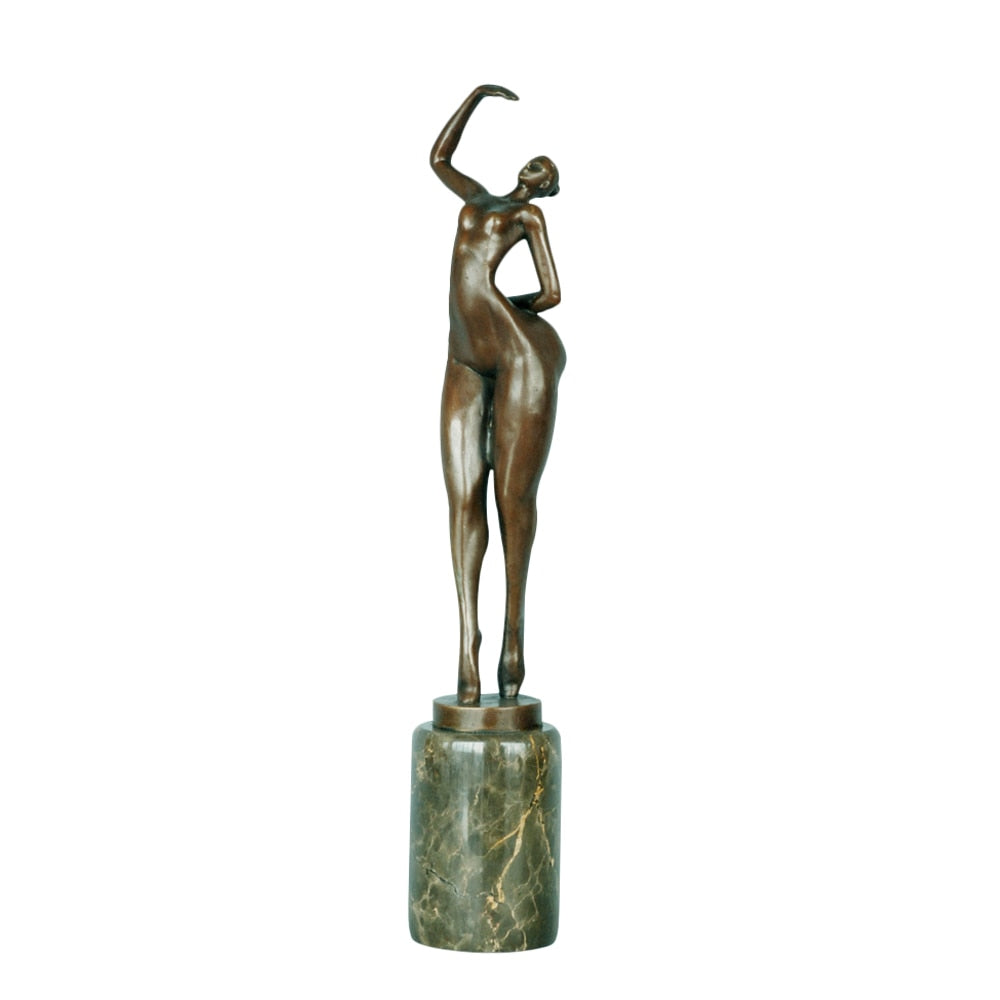 'Posing' Woman Bronze in Bronze 44 cm