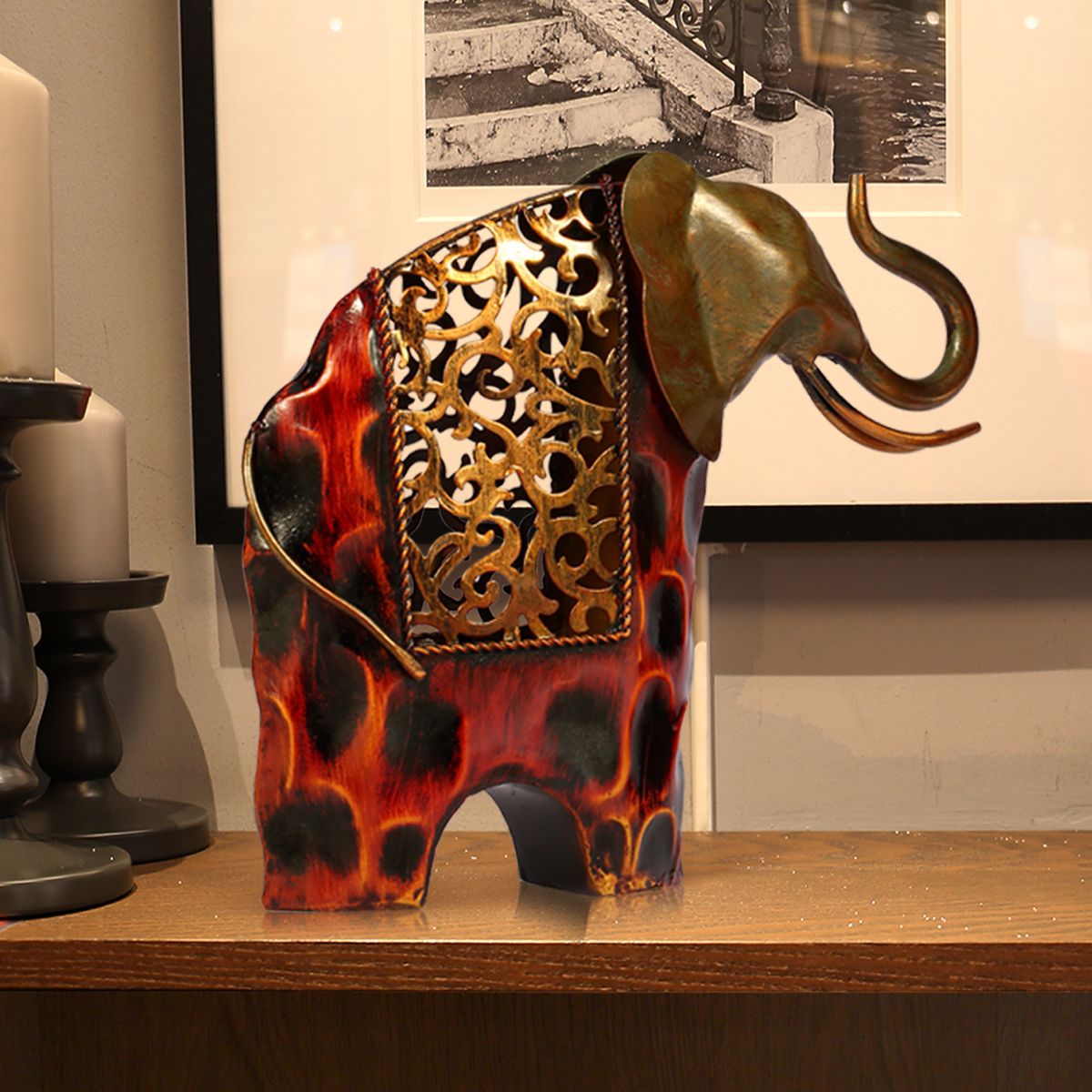 Metal <br/> Elephant Statue