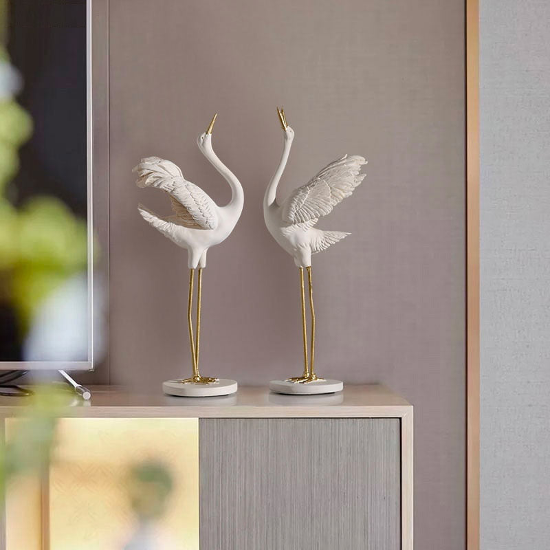 Bird Statue <br/> Wading Bird Statuette 28 cm