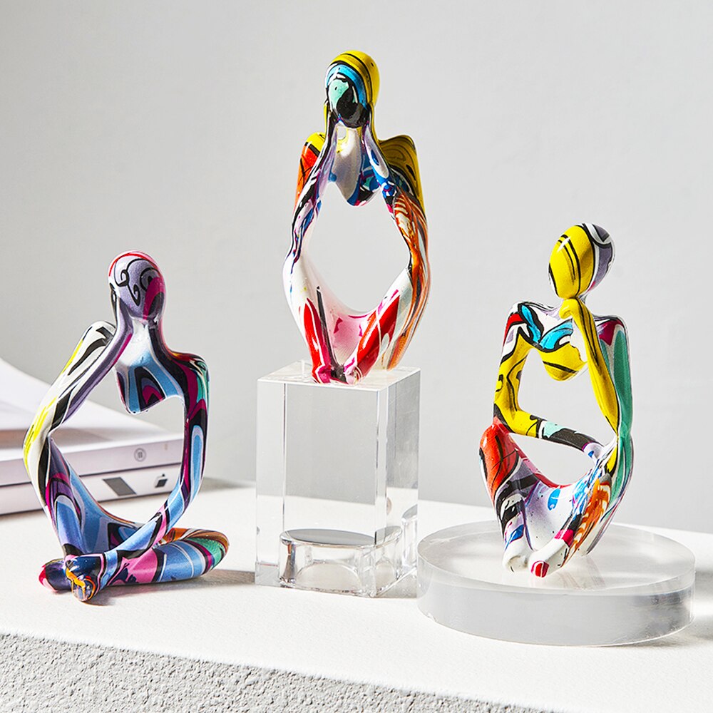 Contemporary Sculpture <br> Graffiti Thinker Statuette