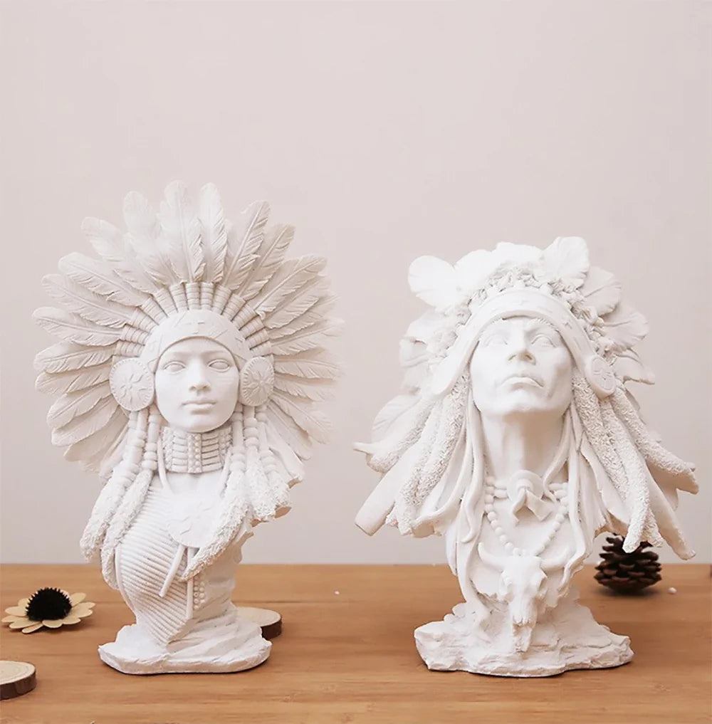 Native American Man Statue