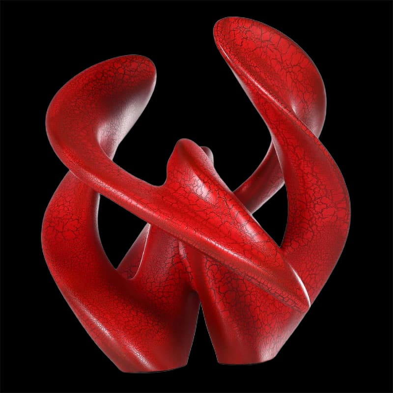 Abstract Sculpture <br/> Red Union 40 cm