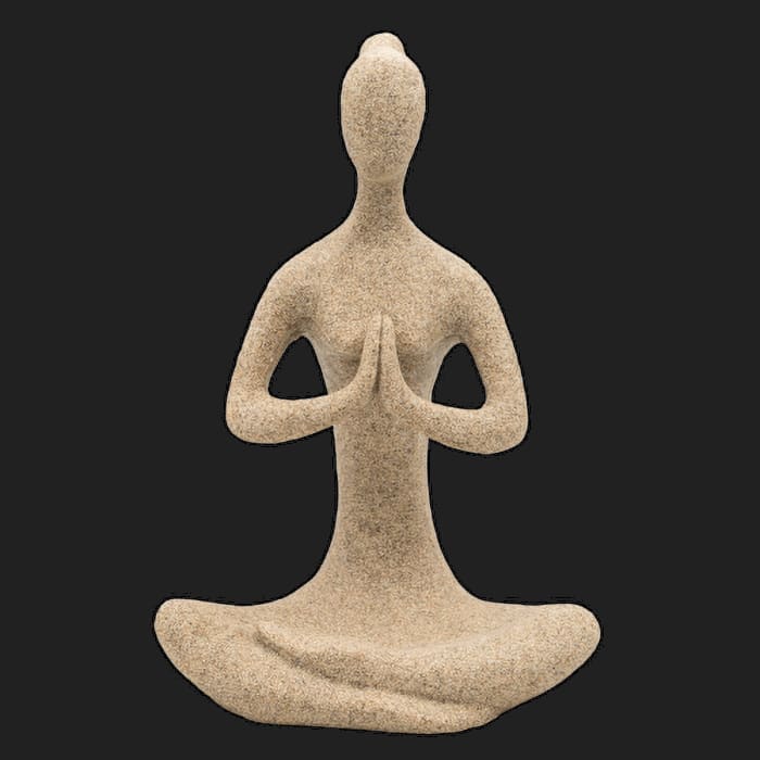 Woman Statue <br/> Zen Yogi Statue, Stone, 15 / 24 cm