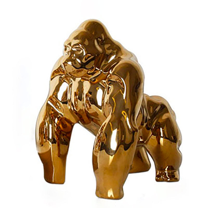 Gorilla Statue <br/> Gold Design