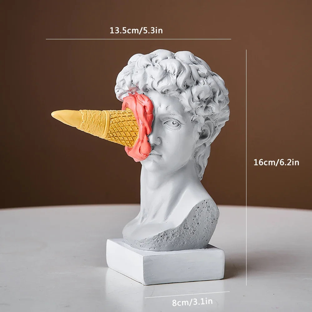 Modern David Bust Statue 16 cm