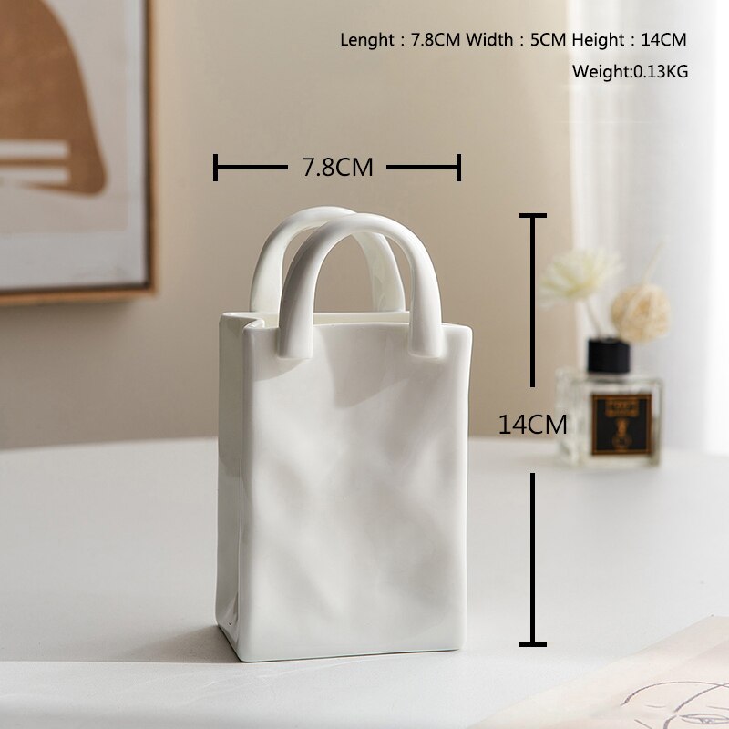 Ceramic Bag Shaped Vase
