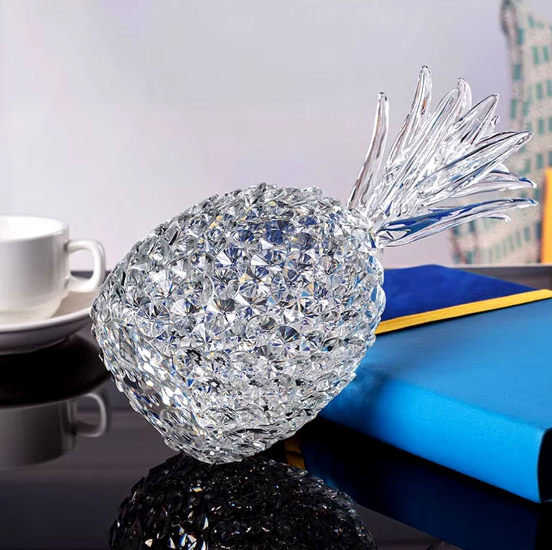 Crystal Pineapple Sculpture 14 cm