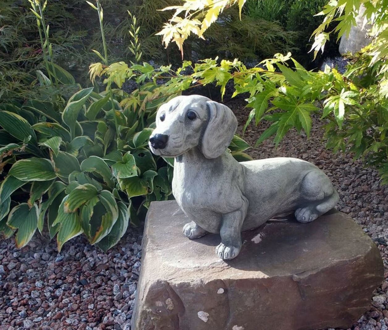 Dachshund Dog Statue for the Garden 12 cm