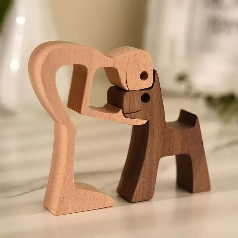 Nordic Wooden Dog Sculptures