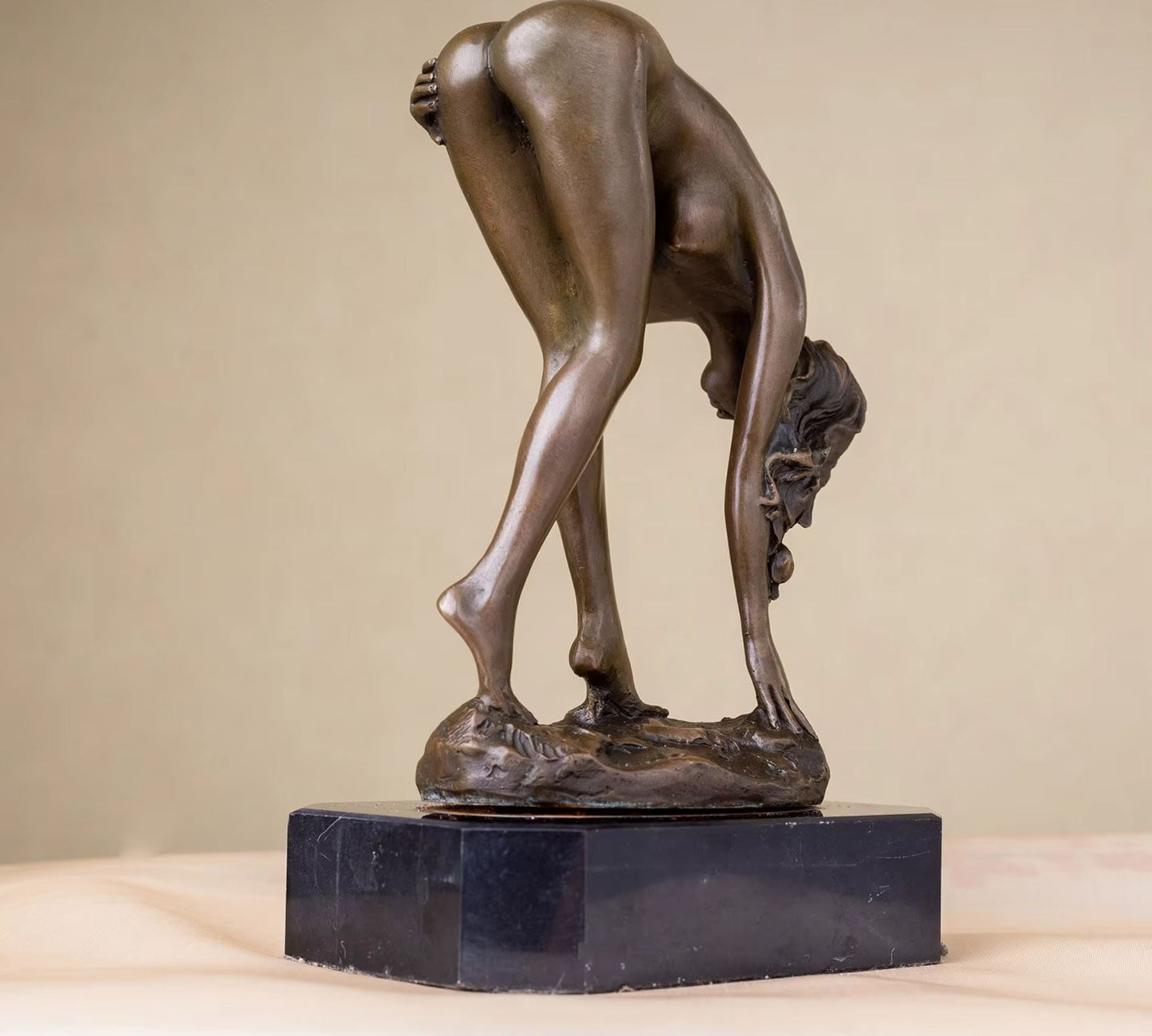 Nude Woman Statue in Bronze 19 cm