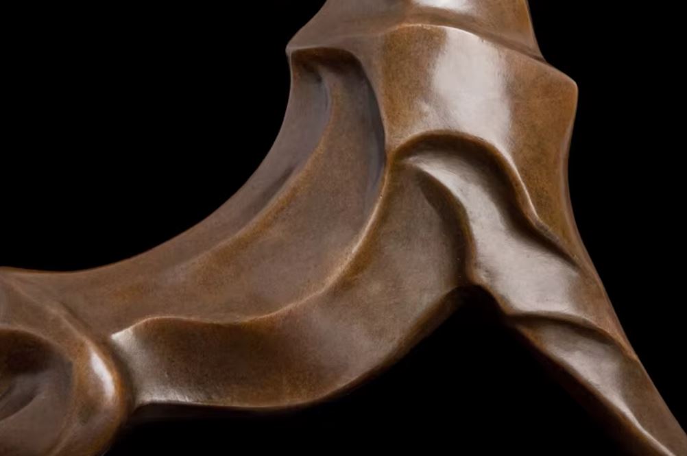 Seated Leopard Statue in Bronze 24 cm