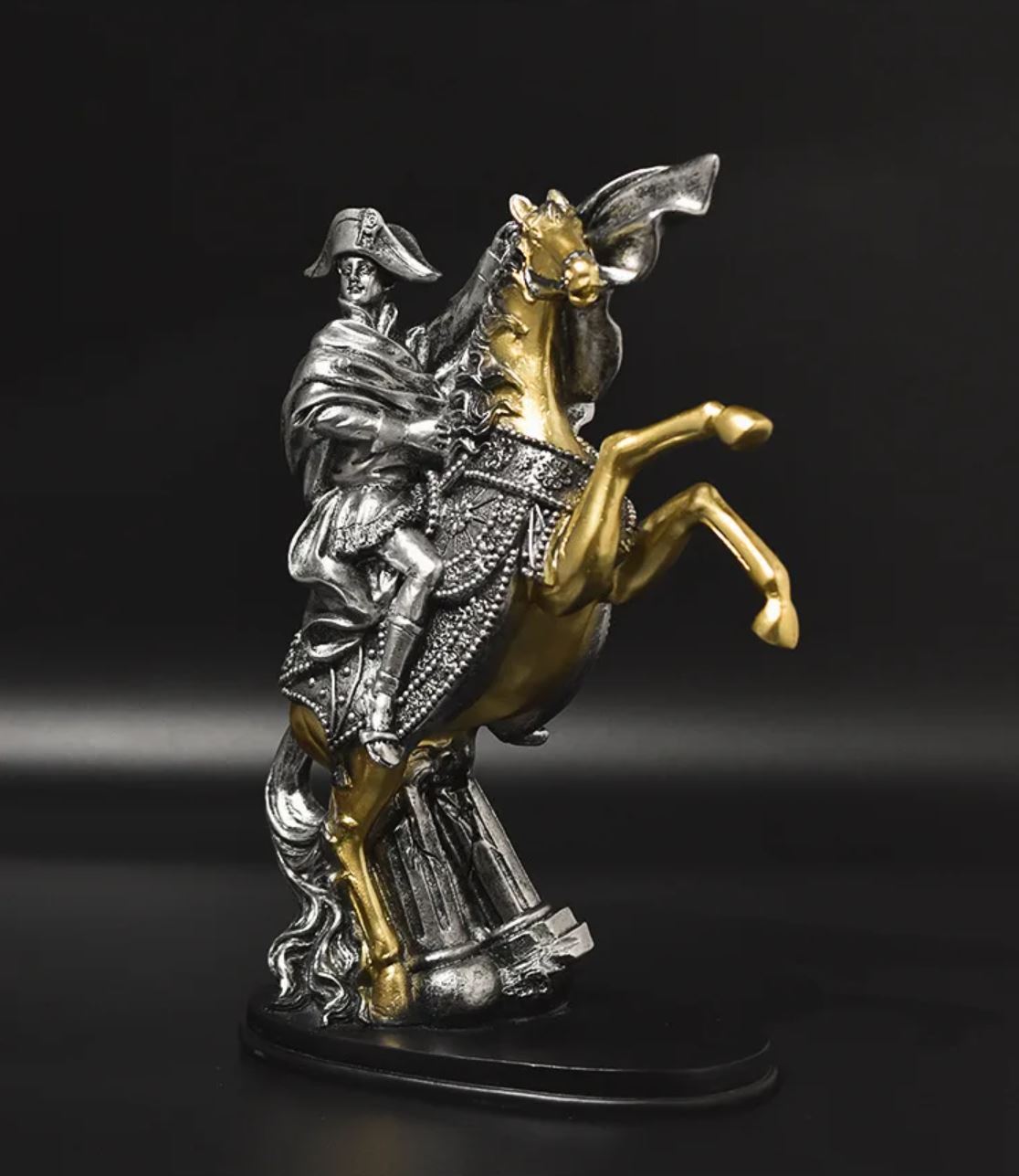 Napoleon on Horseback Statue, Silver, 28 cm