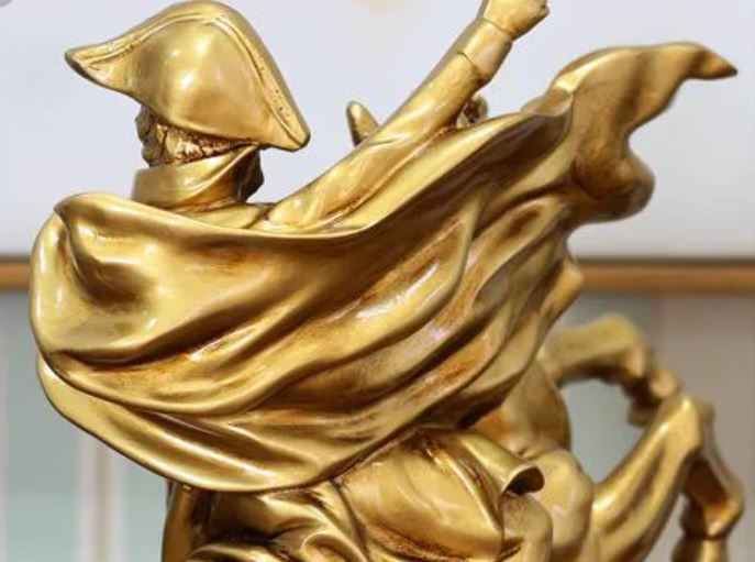 Napoleon on Horseback Statue, Gold, 33 cm