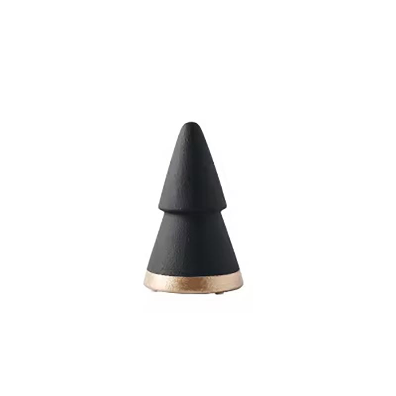 Black & Gold Fir Tree Statue 13 cm