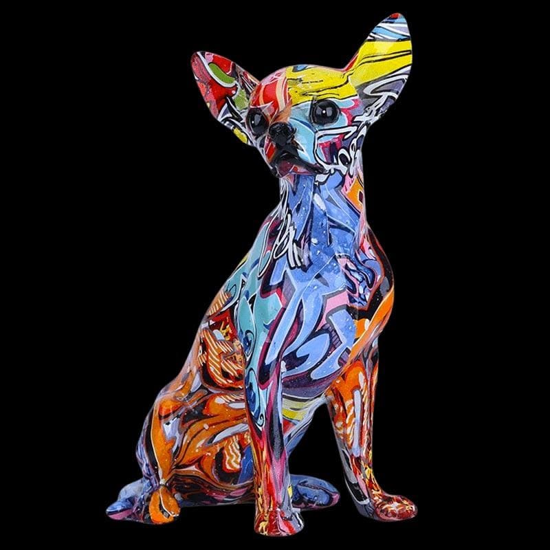 Dog Statue <br/> Graffiti Chihuahua Statue