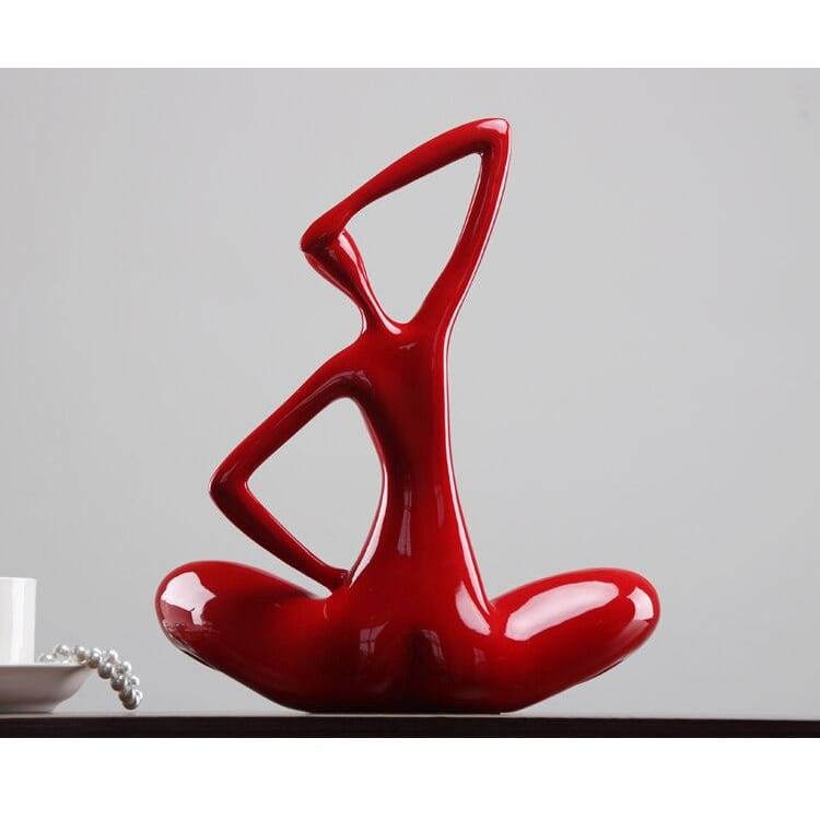 Curvy Woman Statue <br/> Yoga Design 27 cm