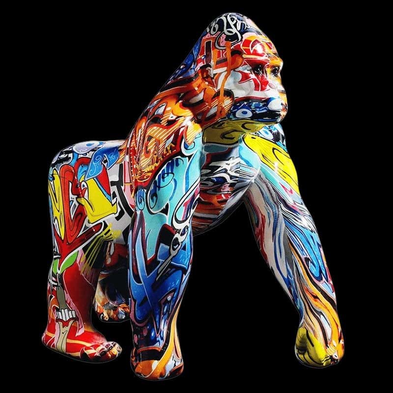 Multicolor King Kong Gorilla Statue 28 cm