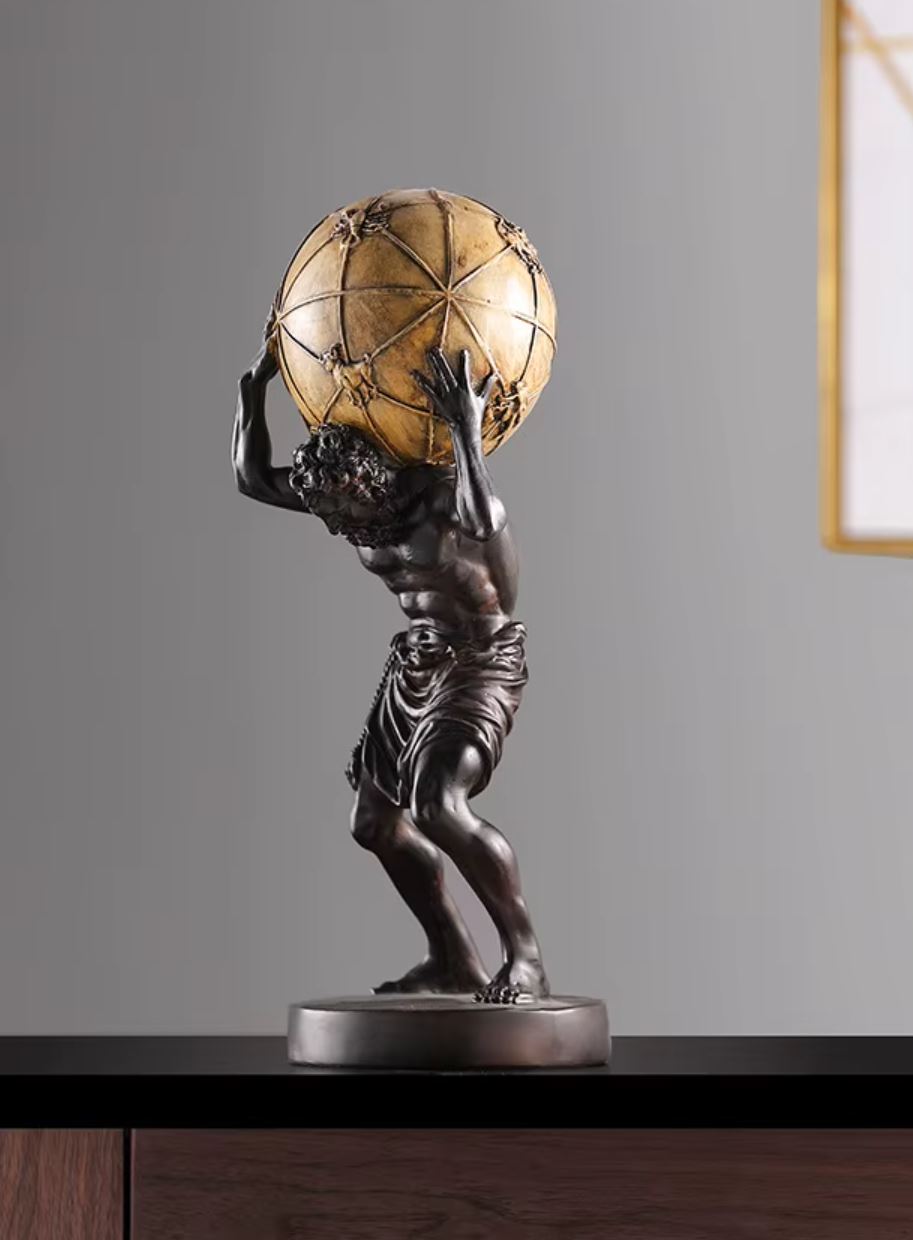Atlas Bearing the World Statue 42 cm