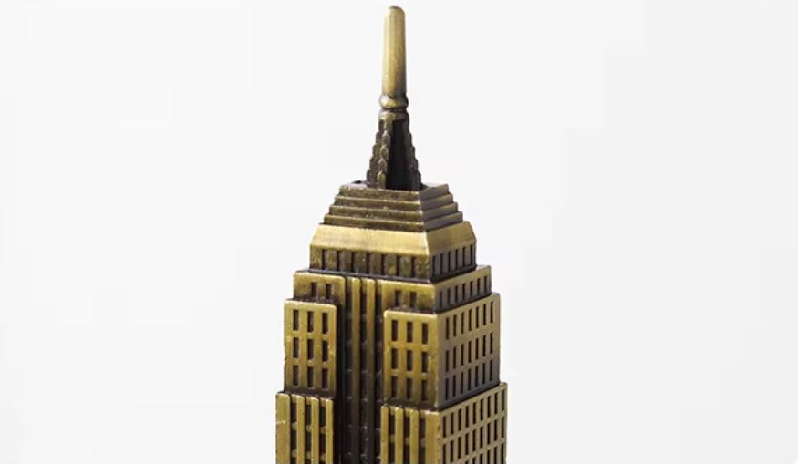 Empire State Building Statue in Metal 22 cm