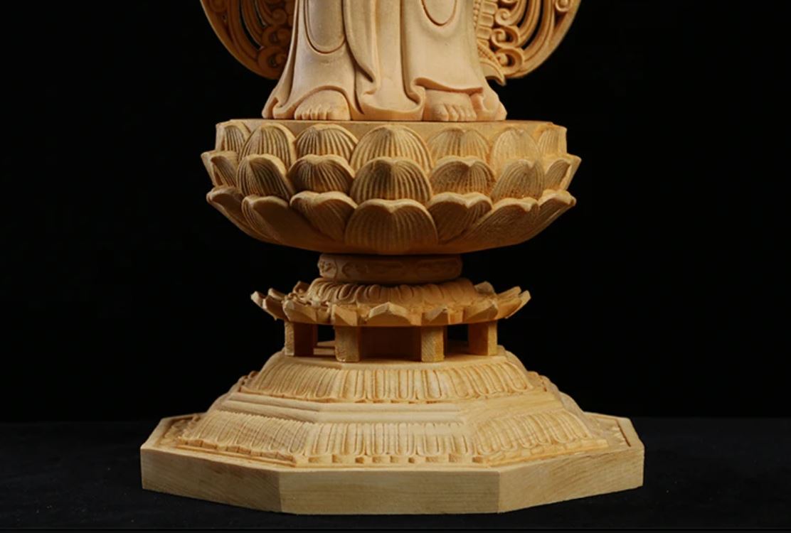 Buddha Statue in Wood 43 cm