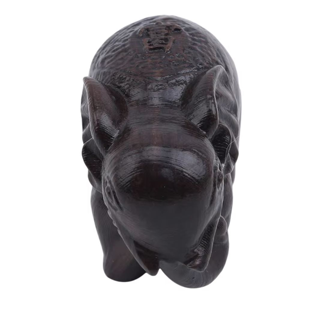 Elephant Statuette in Wood 4 cm