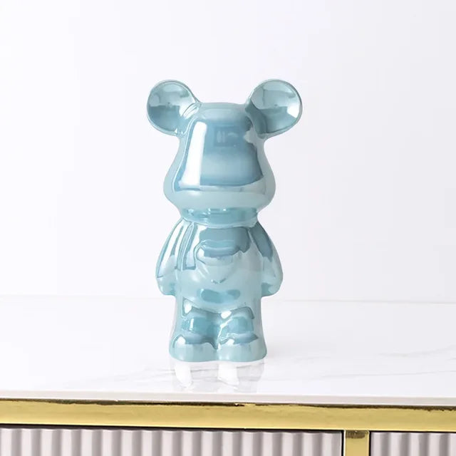 Metallic Bear Penny Bank
