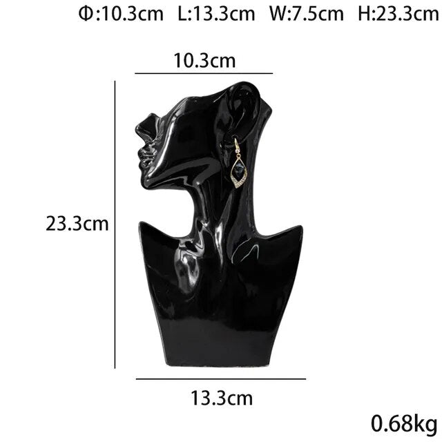 Modern Side Face Ceramic Vase