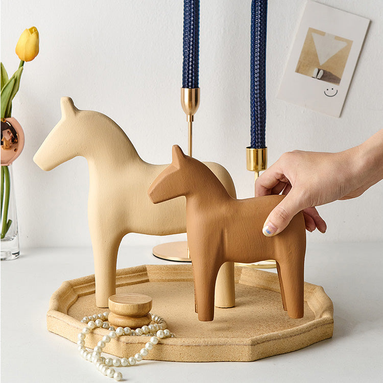 Wooden Dala Horse Sculpture