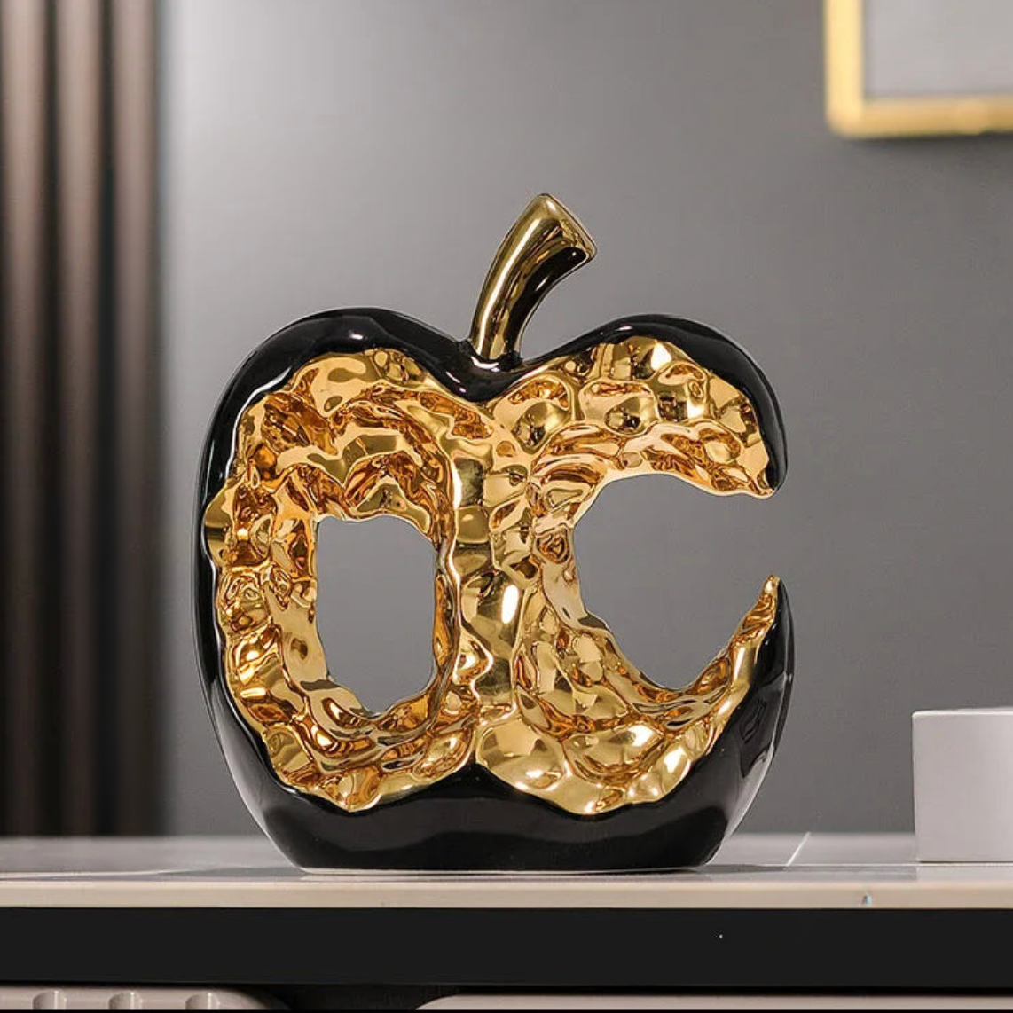 Golden Glow Apple Sculpture