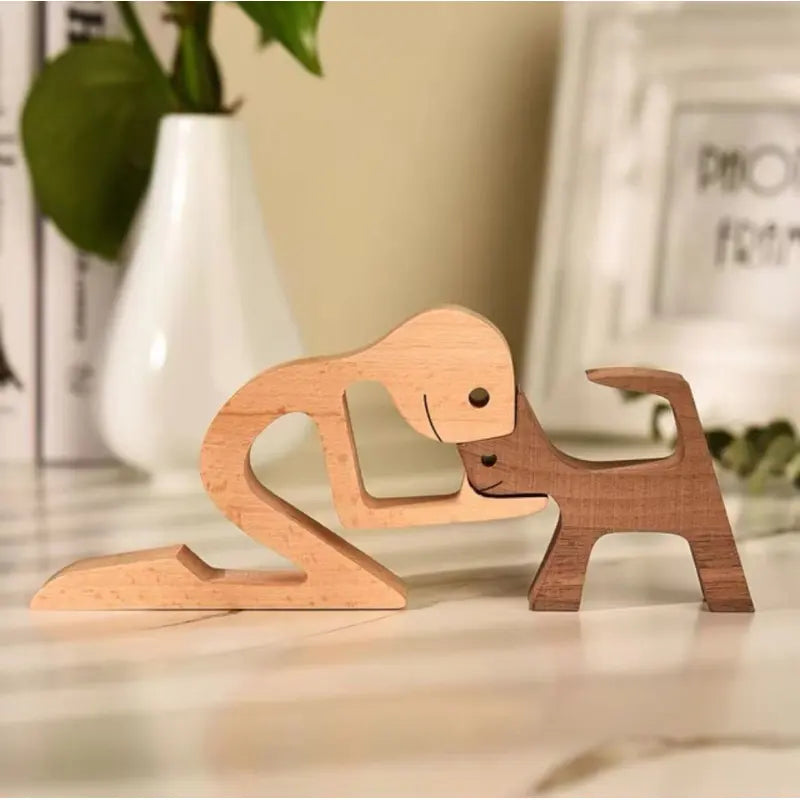 Nordic Wooden Dog Sculptures