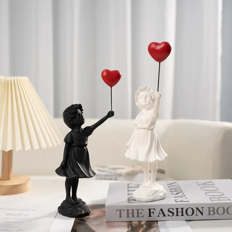 Fly Away Balloon Girl Sculpture