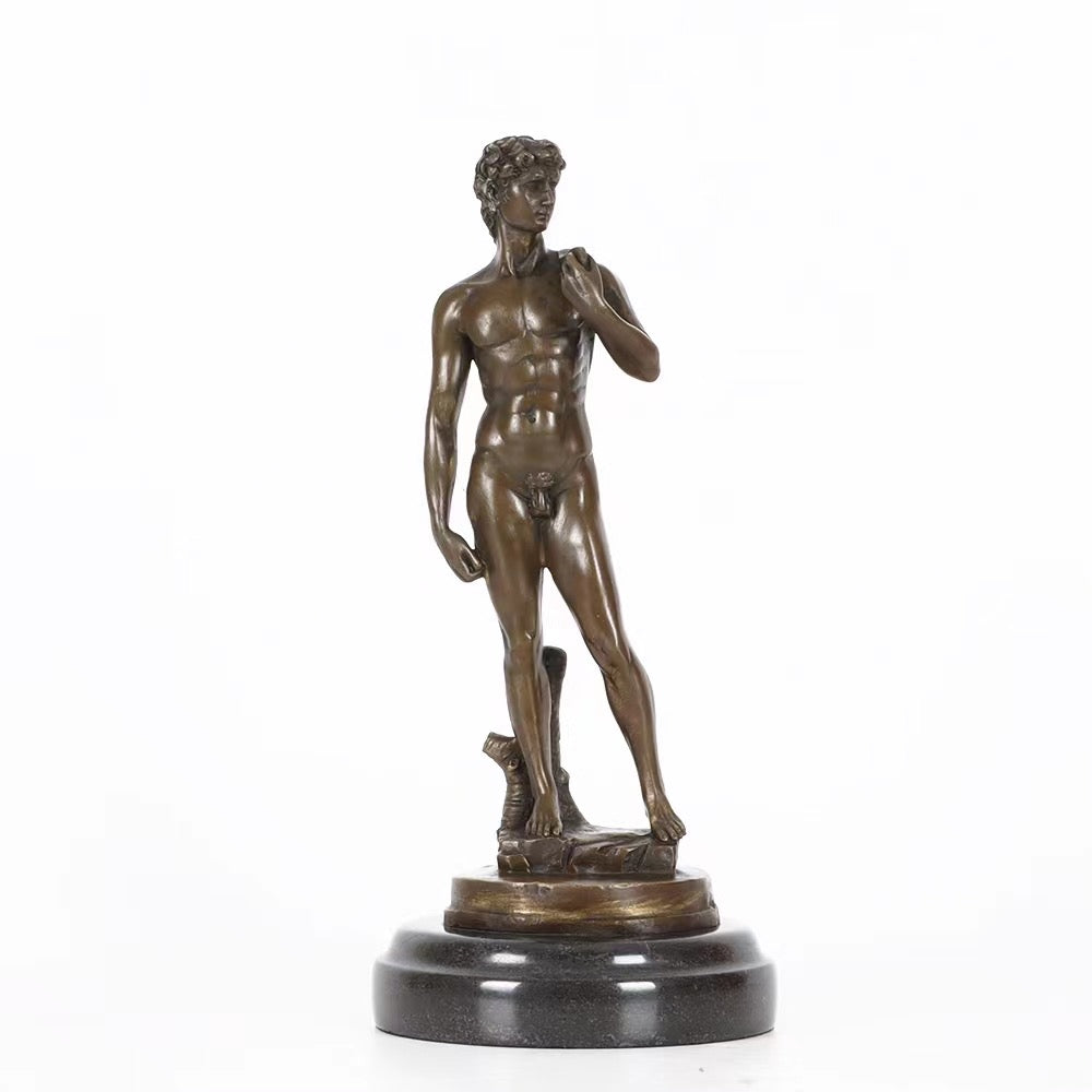 Bronze David <br> by Michelangelo 26 cm