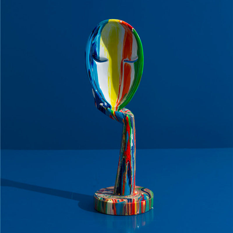 Contemporary Sculpture <br/> Face Mask Statue