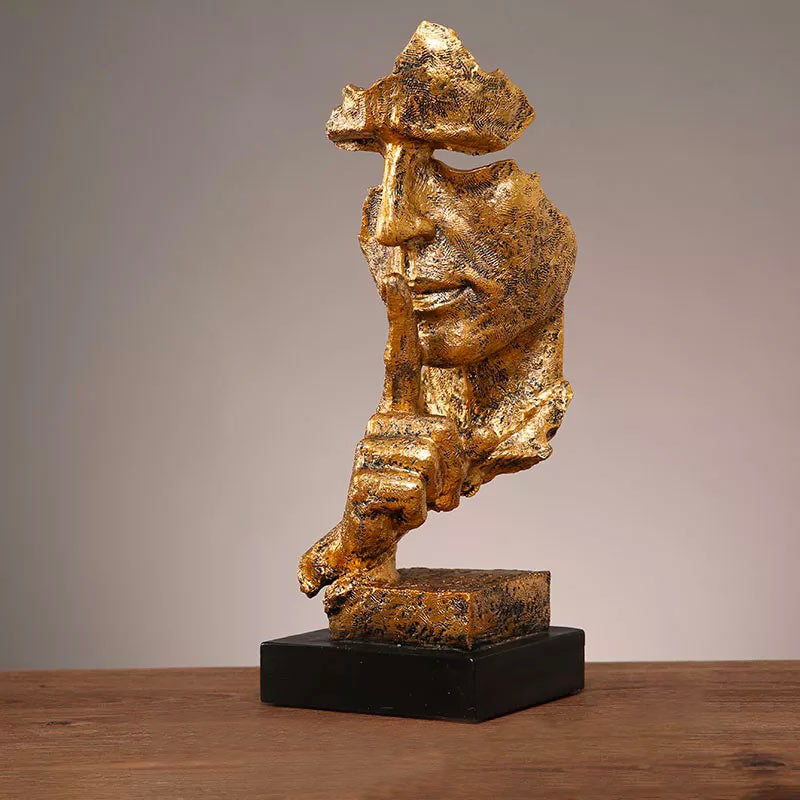 Man Face Statue <br/> Silence Is Golden