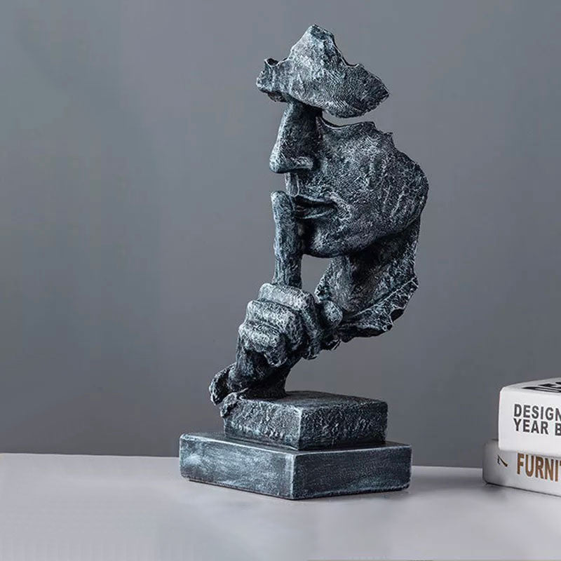 Man Face Statue <br/> Silence Is Golden
