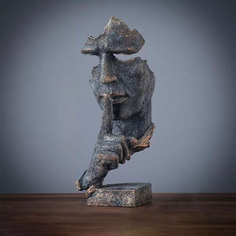 Man Face Statue <br/> Silence Is Golden