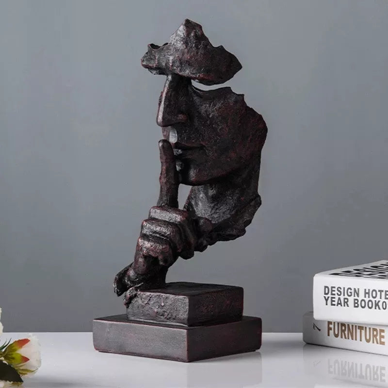 Man Face Statue <br/> Silence Is Golden