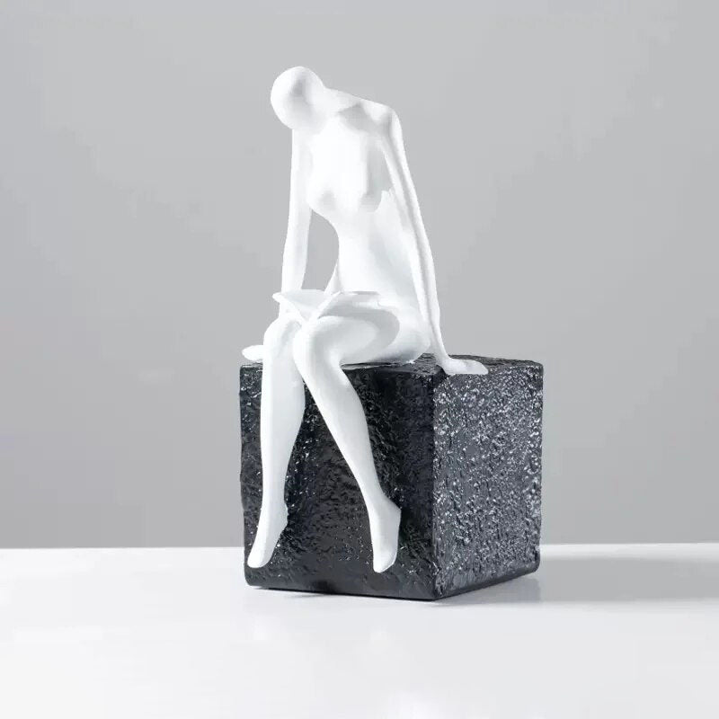 Woman Statue <br/> Contemporary Seated