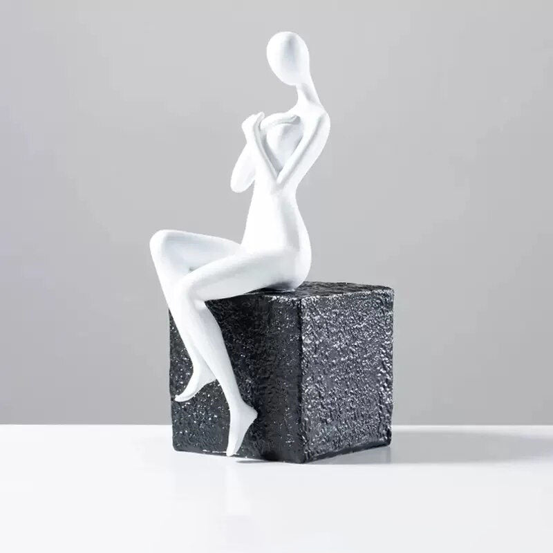 Woman Statue <br/> Contemporary Seated