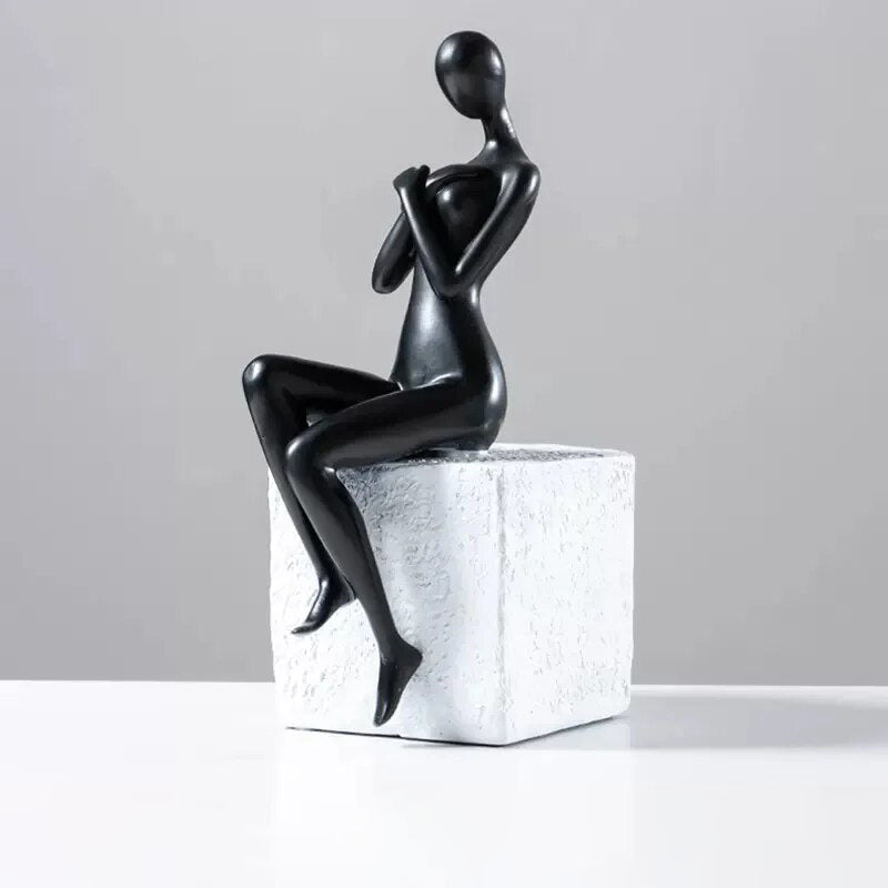 Woman Statue <br/> Contemporary Seated