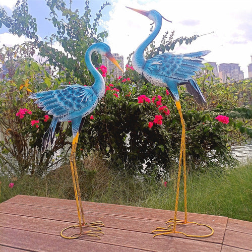 Metal Crane Bird Statue 110 / 114 cm (sold individually)