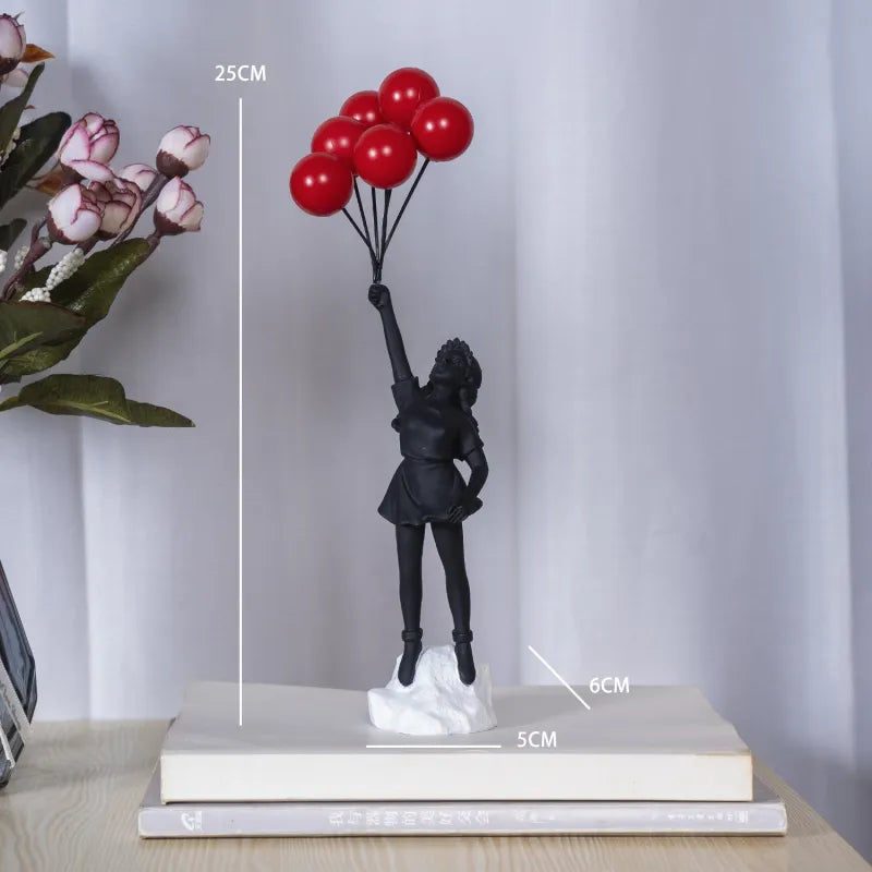 Fly Away Balloon Girl Sculpture