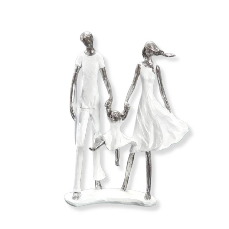 Family Statuette <br> 3 People 35 cm